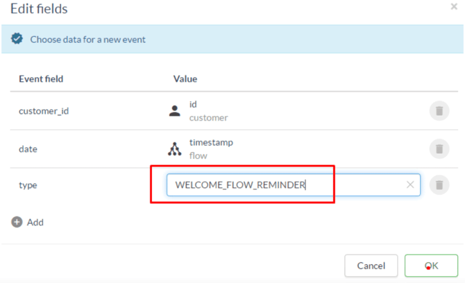 Edit welcome fields