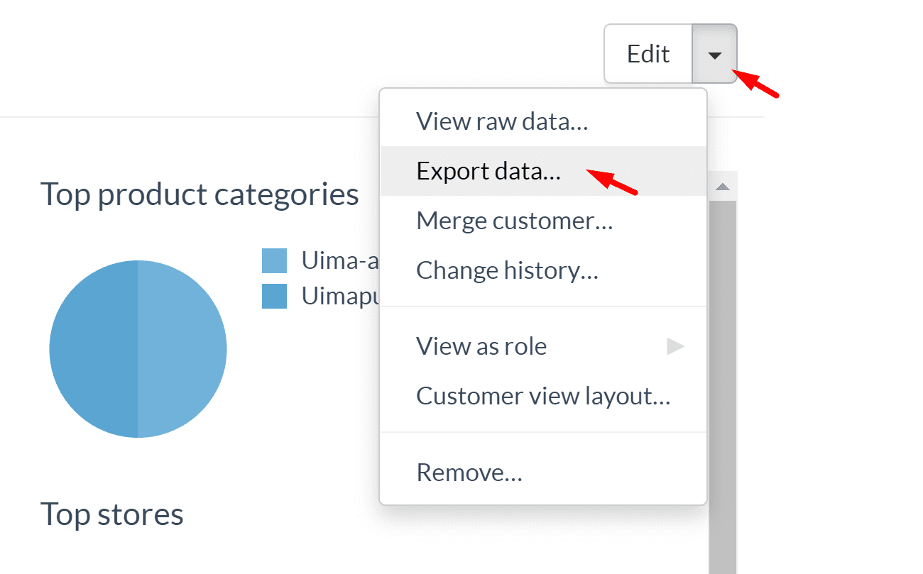 Export data