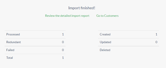 Import finished