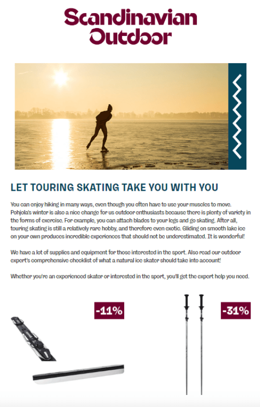 Targeted campaigns Scandinavian Outdoor