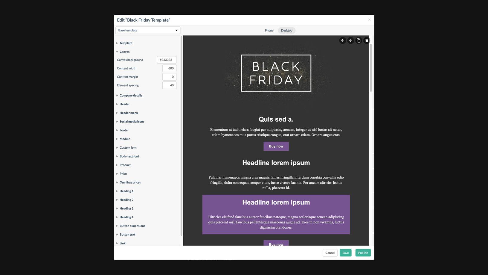 black friday email template