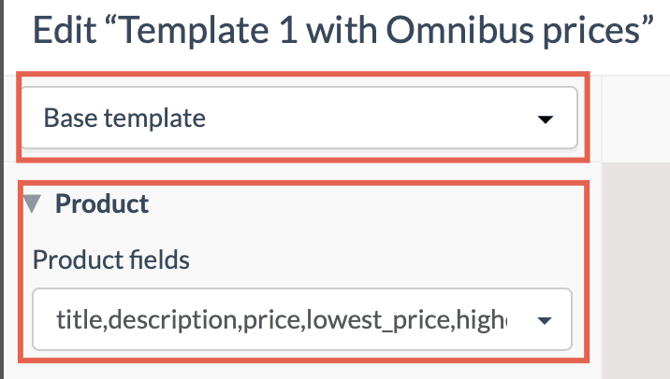 Price settings