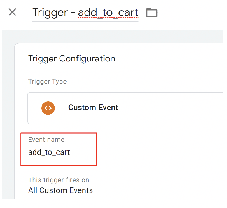 Trigger config