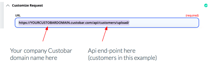 Enter your Custobar domain name
